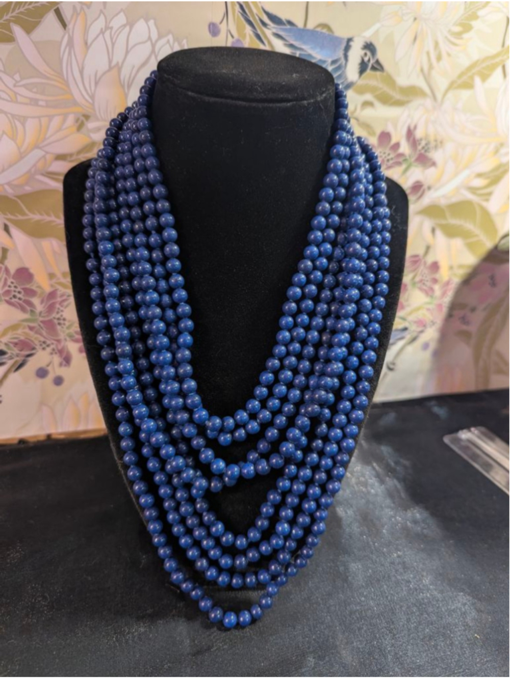Women's Unbranded Blue Multi-Strand Beaded Necklace One Size